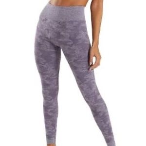 Gymshark Camo Seamless Leggings Lavendar M